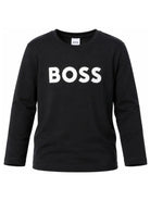 T-shirt per bambino Boss Kids blu con stampa logo sul davanti J25P25 849 BOSS KIDS 