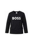 T-shirt per bambino Boss Kids blu con stampa logo sul davanti J25P25 849 BOSS KIDS 