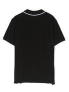 Polo per bambino Boss Kids nera con logo goffrato J25P26 09B BOSS KIDS 