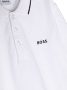 Polo per bambino Boss Kids bianca con logo goffrato J25P26 10P BOSS KIDS 
