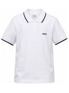 Polo per bambino Boss Kids bianca con logo goffrato J25P26 10P BOSS KIDS 