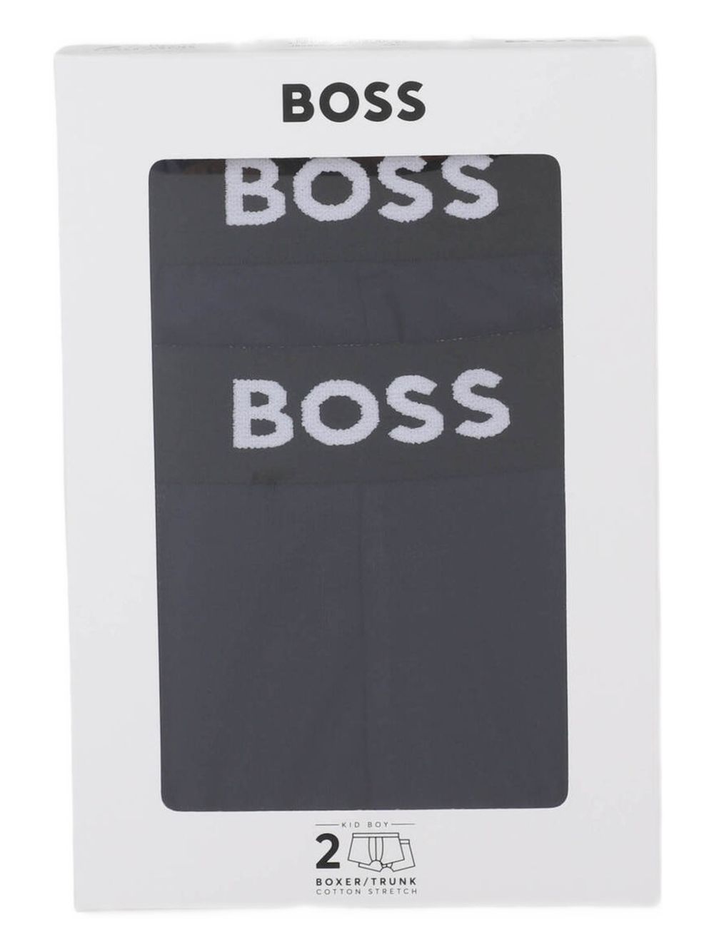 Set 2 boxer per bambino Boss Kids blu con stampa logo sul davanti J52665 849 BOSS KIDS 