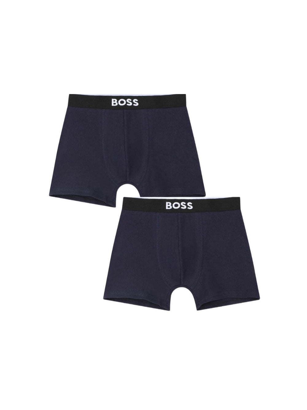 Set 2 boxer per bambino Boss Kids blu con stampa logo sul davanti J52665 849 BOSS KIDS 