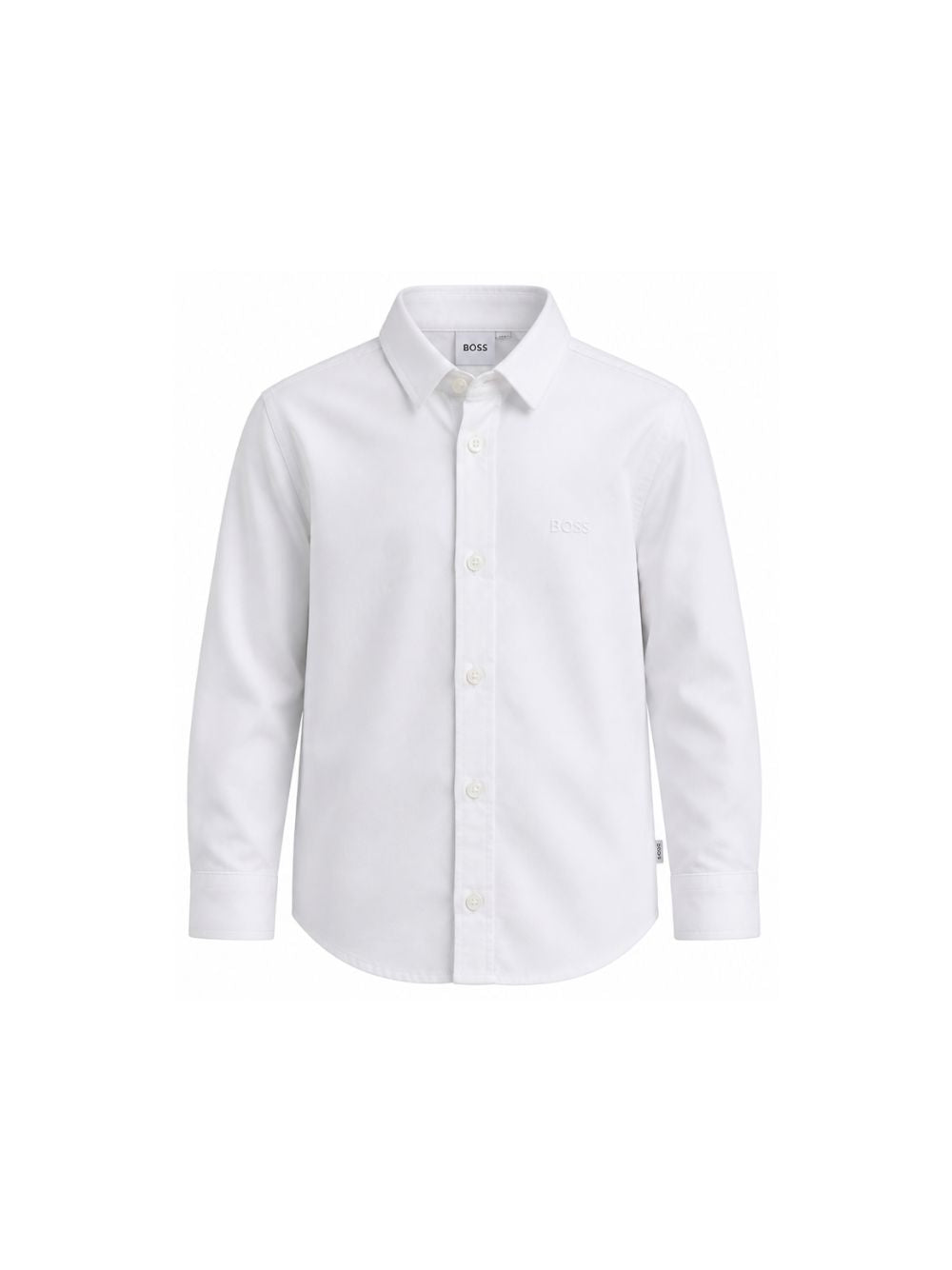 Camicia per bambino Boss Kids bianca con logo ricamato J52675 10P BOSS KIDS 