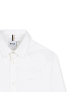 Camicia per bambino Boss Kids bianca con logo ricamato J52675 10P BOSS KIDS 