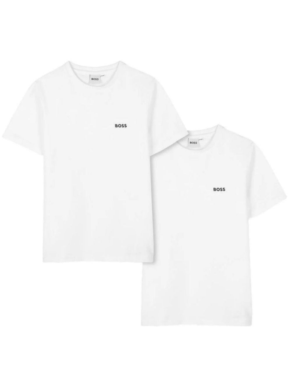 Set di due t-shirt per bambino Boss Kids bianche con logo sul davanti J52680 10P BOSS KIDS 