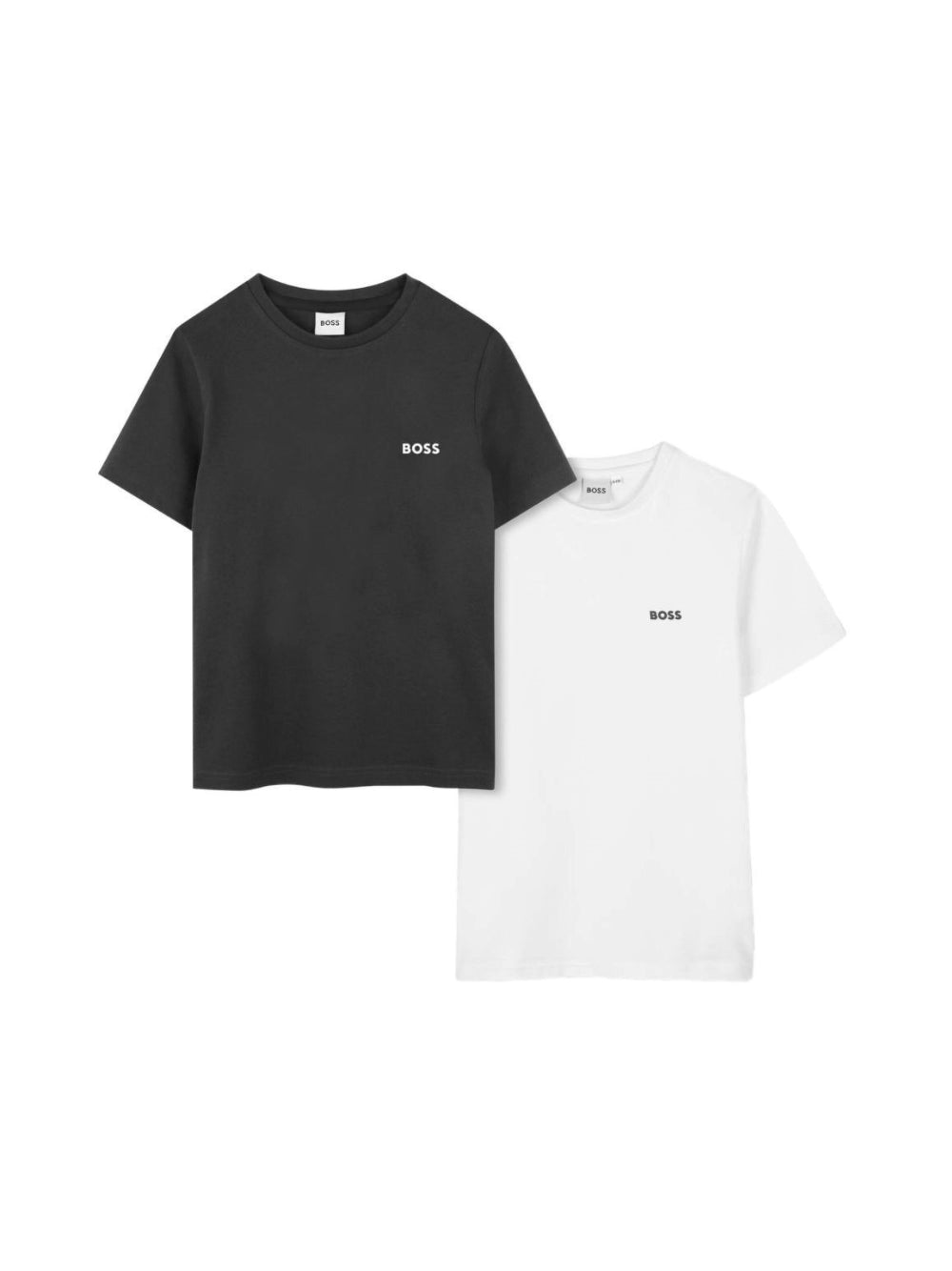 Set di due t-shirt Boss Kids bianca/nera con dettaglio logo sul davanti J52680 M41 BOSS KIDS 