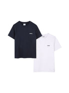 Set di due t-shirt per bambino Boss Kids bianco e blu con logo J52680 V41 BOSS KIDS 