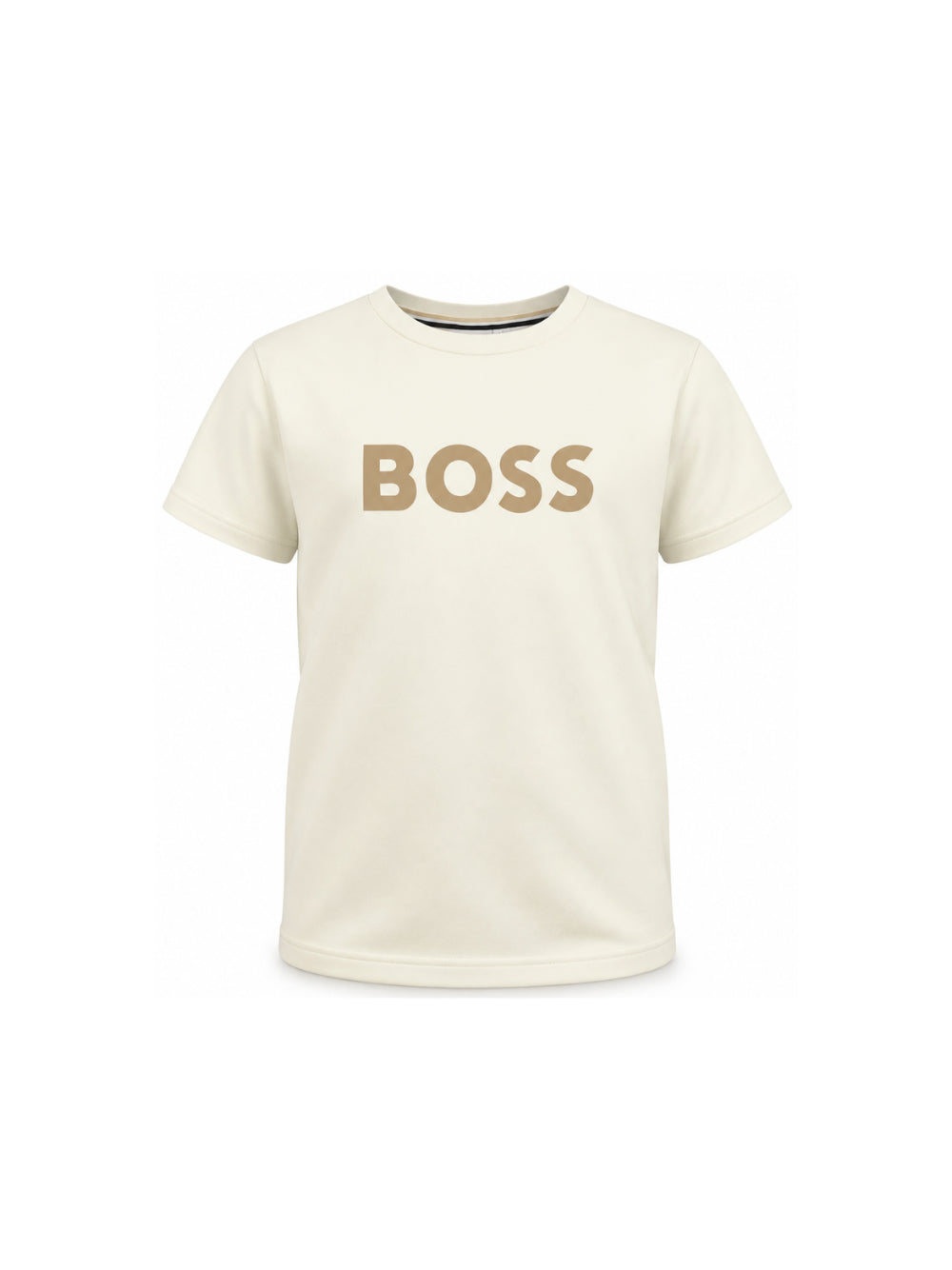 T-shirt per bambino Boss Kids bianca con logo sul davanti J52711 21C BOSS KIDS 