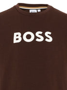 T-shirt per bambino Boss Kids marrone con stampa del logo J52711 343 BOSS KIDS 
