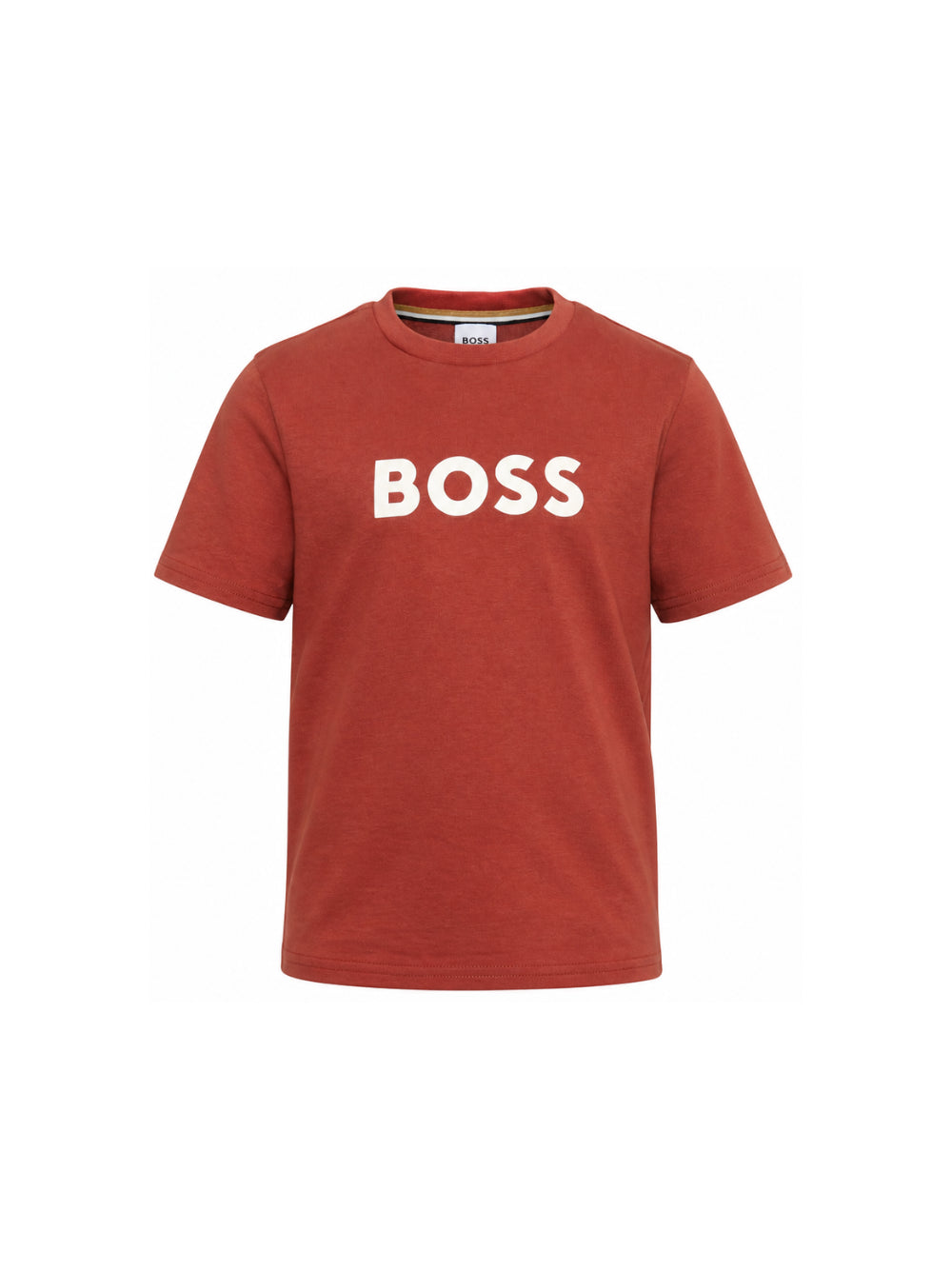 T-shirt per bambino Boss Kids rossa con logo sul davanti J52711 95G BOSS KIDS 
