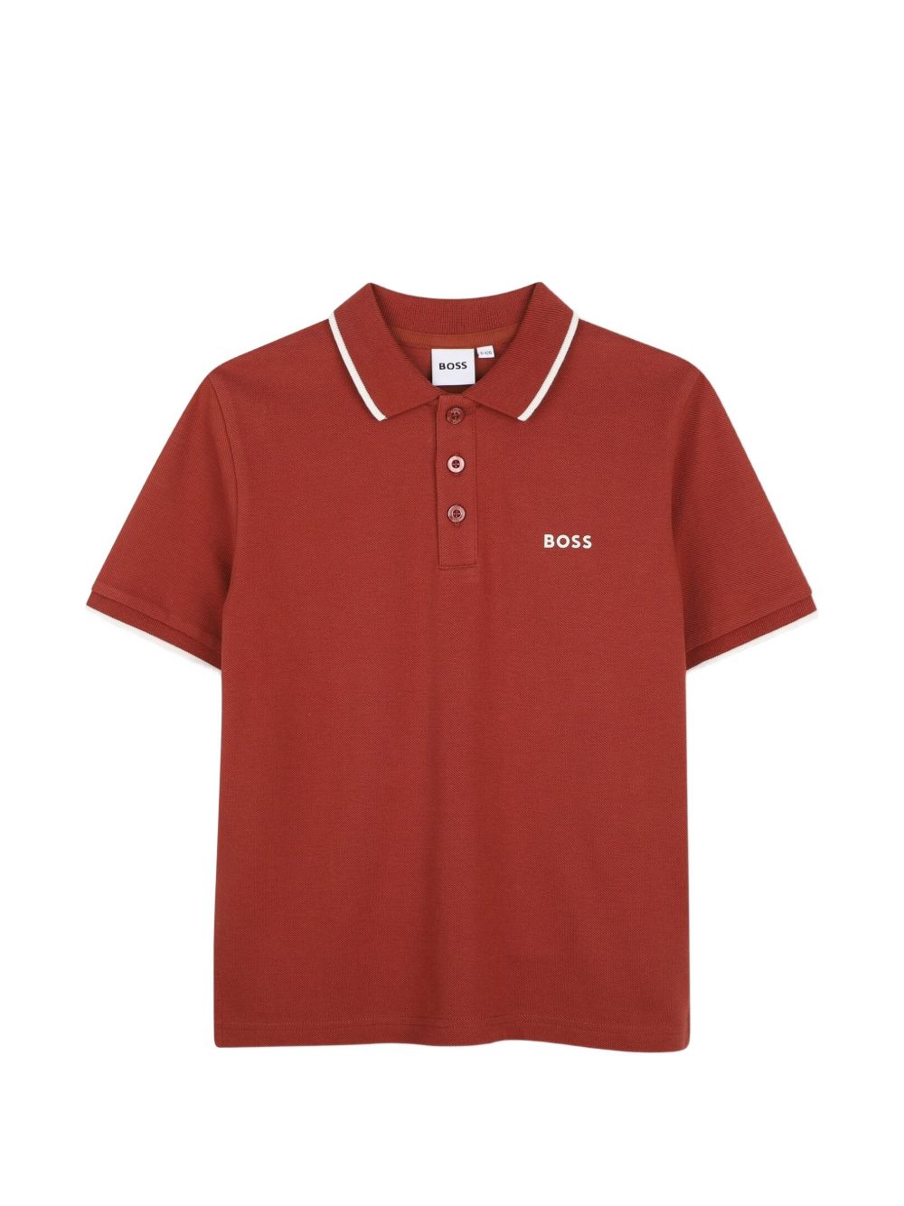T-shirt per bambino Boss Kids rossa con colletto stile polo J53169 95G BOSS KIDS 