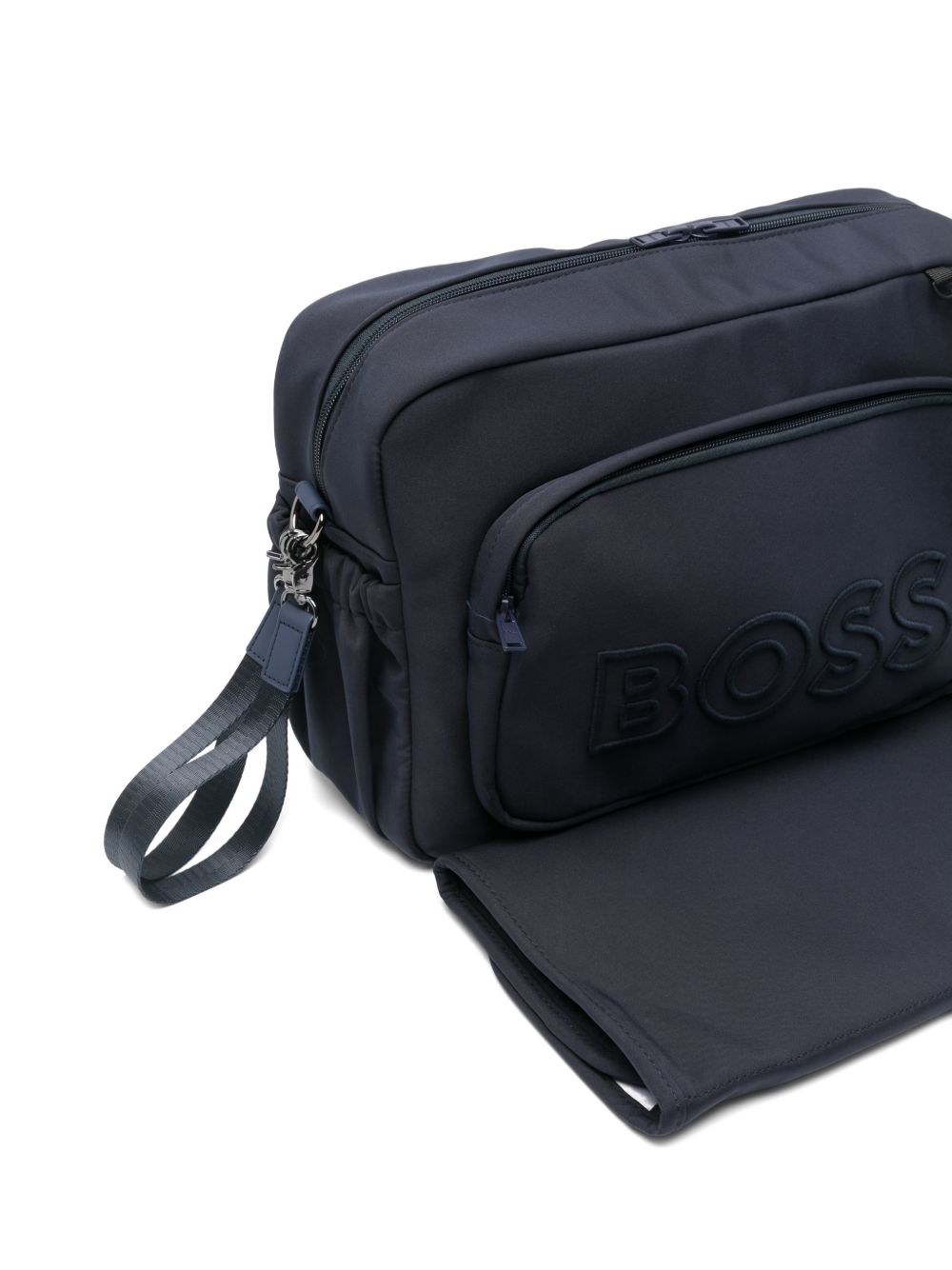 Borsa fasciatoio per neonato Boss Kids blu con portachiavi rimovibile J53178 849 BOSS KIDS 