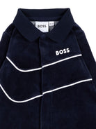 Tutina per neonato Boss Kids blu con colletto J53288 849 BOSS KIDS 