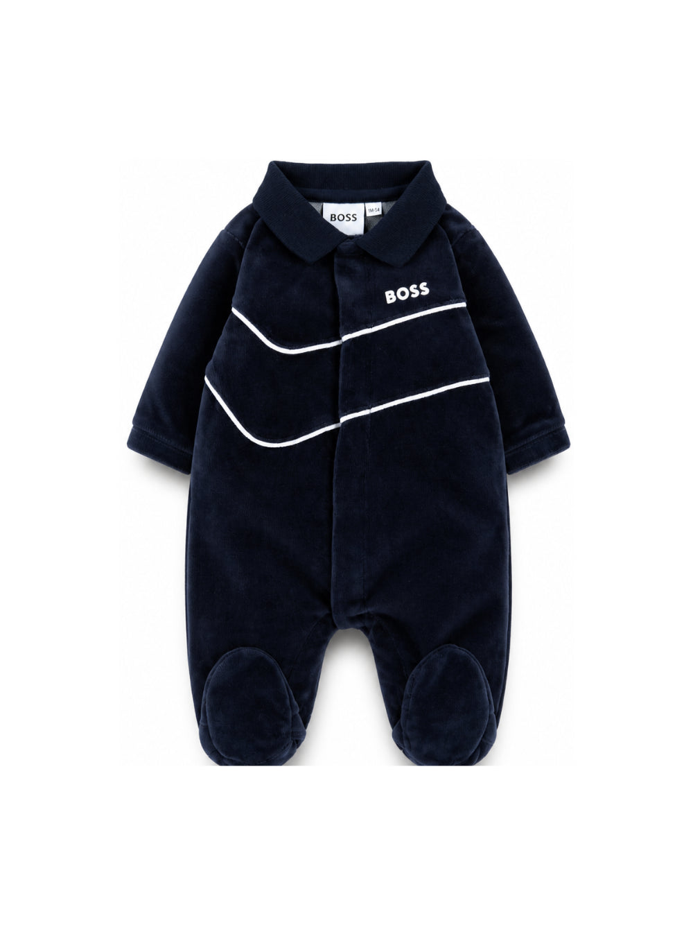 Tutina per neonato Boss Kids blu con colletto J53288 849 BOSS KIDS 