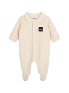 Tutina e cappellino per neonato Boss Kids beige con motivo jacquard J53290 21K BOSS KIDS 