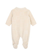 Tutina e cappellino per neonato Boss Kids beige con motivo jacquard J53290 21K BOSS KIDS 