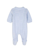 Tutina e cappellino per neonato Boss Kids azzurra con motivo jacquard J53290 771 BOSS KIDS 