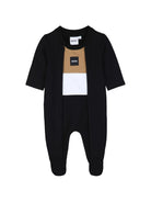 Tutina, berretto e bavaglino per neonato Boss Kids nero inserto color-block J53292 09B BOSS KIDS 