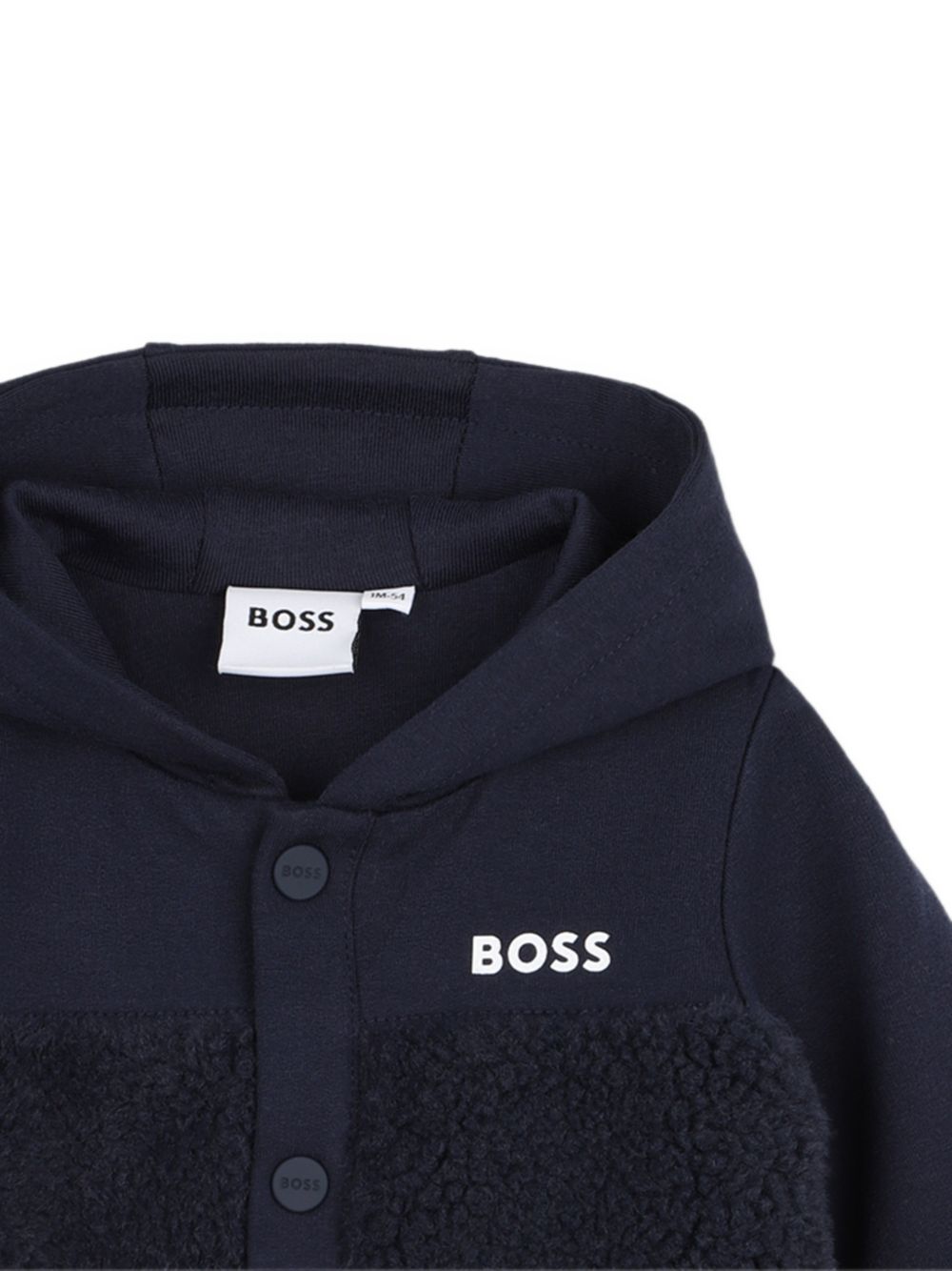 Tutina per neonato Boss Kids blu con cappuccio J53297 849 BOSS KIDS 