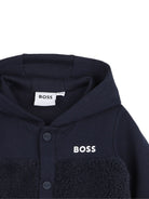 Tutina per neonato Boss Kids blu con cappuccio J53297 849 BOSS KIDS 