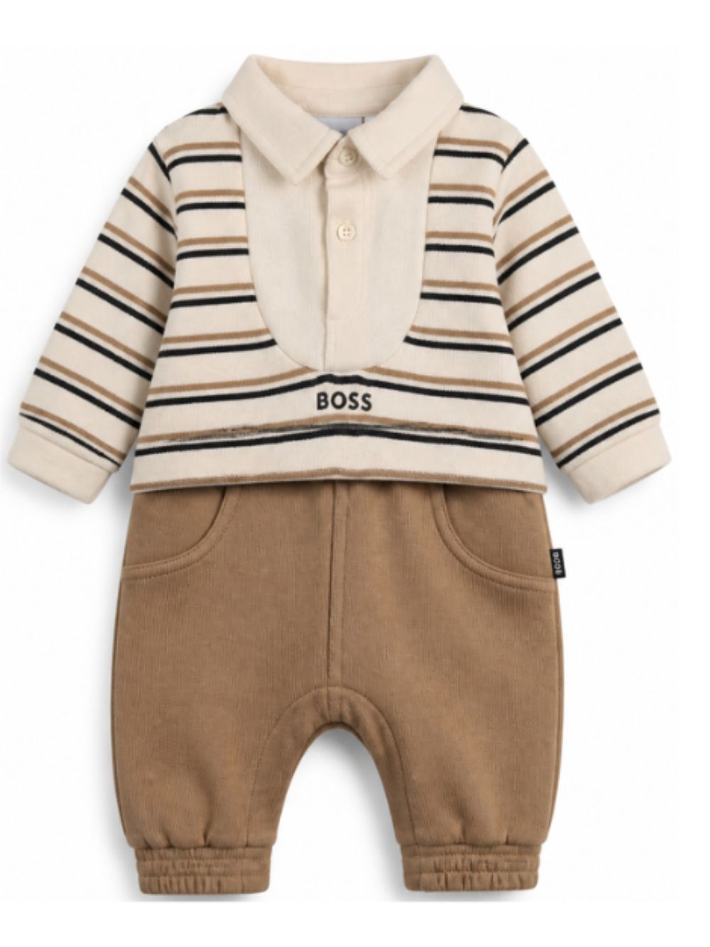 Tutina per neonato Boss Kids multicolor con colletto stile polo J53299 21K BOSS KIDS 