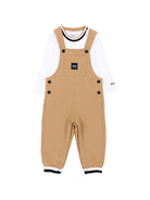 Salopette per neonato Boss Kids beige con applicazione J53301 269 BOSS KIDS 