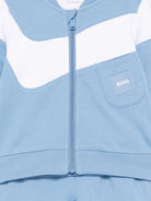 Tuta sportiva per neonato Boss Kids azzurra con chiusura con zip sul davanti J53306 81N BOSS KIDS 