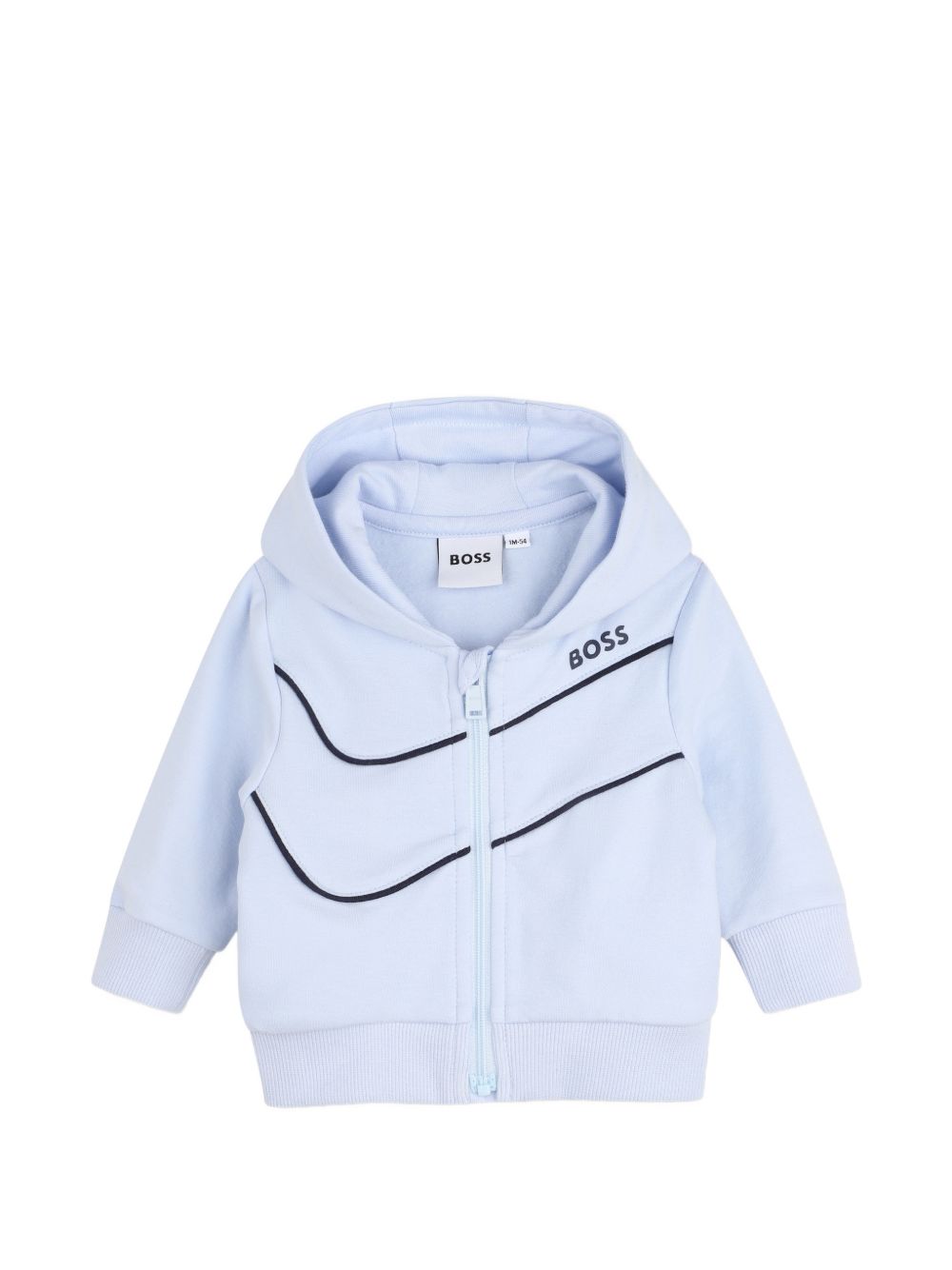 Completo tre pezzi per neonato Boss Kids azzurro con design pull-on J53307 771 BOSS KIDS 