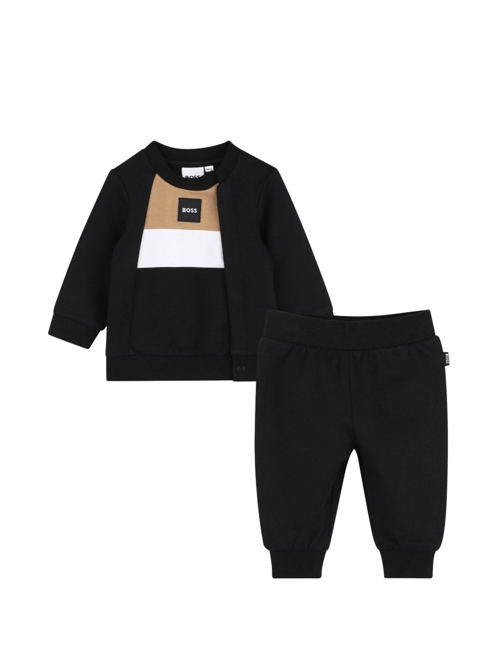 Completo sportivo per neonato Boss Kids nero con applicazione logo J53308 09B BOSS KIDS 