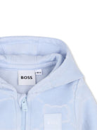 Tuta sportiva con cappuccio Boss Kids azzurra con effetto velluto J53310 771 BOSS KIDS 