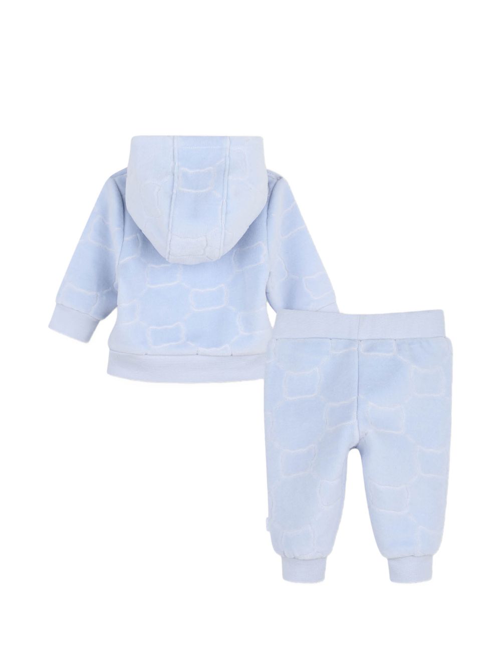 Tuta sportiva con cappuccio Boss Kids azzurra con effetto velluto J53310 771 BOSS KIDS 