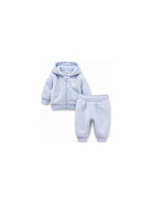 Tuta sportiva con cappuccio Boss Kids azzurra con effetto velluto J53310 771 BOSS KIDS 