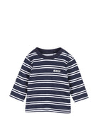 Completo a ringhe per neonato Boss Kids blu con abbottonatura a pressione J53311 849 BOSS KIDS 