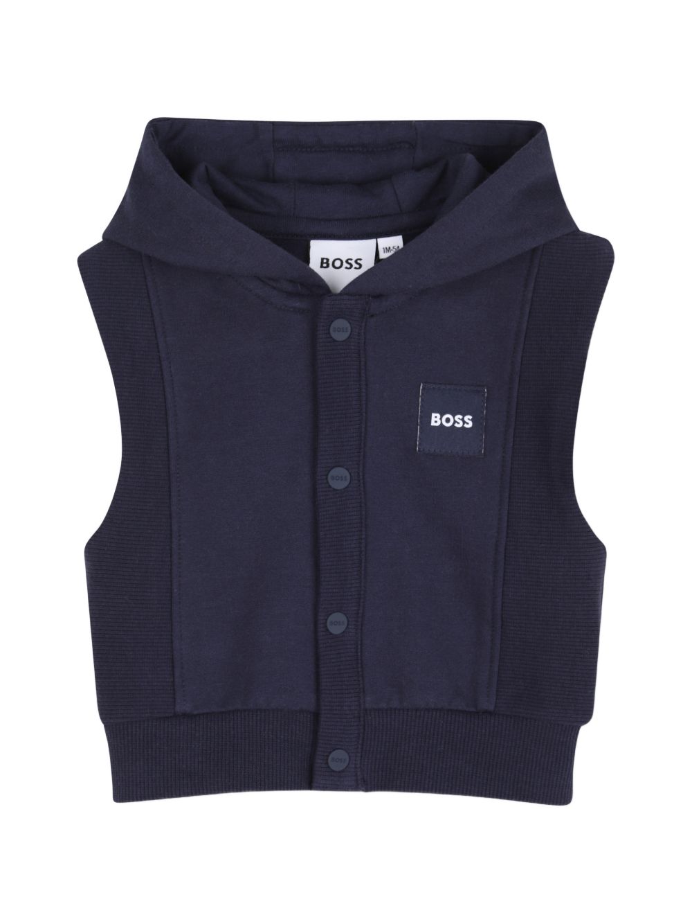 Completo a ringhe per neonato Boss Kids blu con abbottonatura a pressione J53311 849 BOSS KIDS 