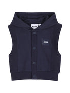 Completo a ringhe per neonato Boss Kids blu con abbottonatura a pressione J53311 849 BOSS KIDS 
