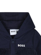 Tuta sportiva con logo per neonato Boss Kids blu con cappuccio J53312 849 BOSS KIDS 