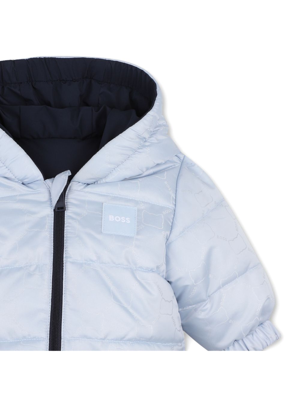 Giubbino per neonato Boss Kids blu con design reversibile J53316 771 BOSS KIDS 