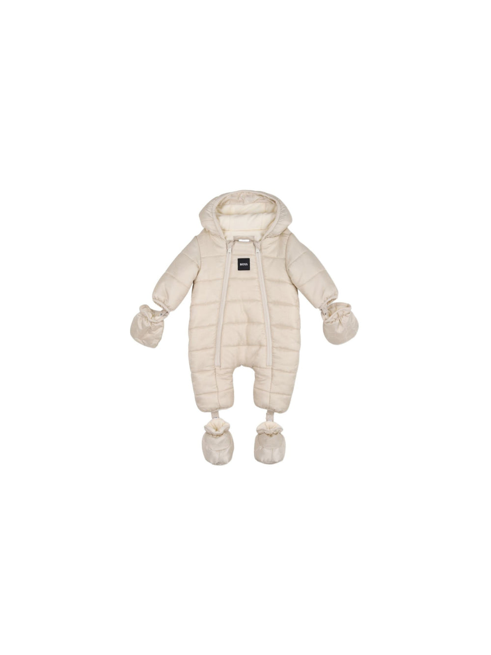 Tuta da neve per neonato Boss Kids beige con finitura imbottita J53317 21K BOSS KIDS 