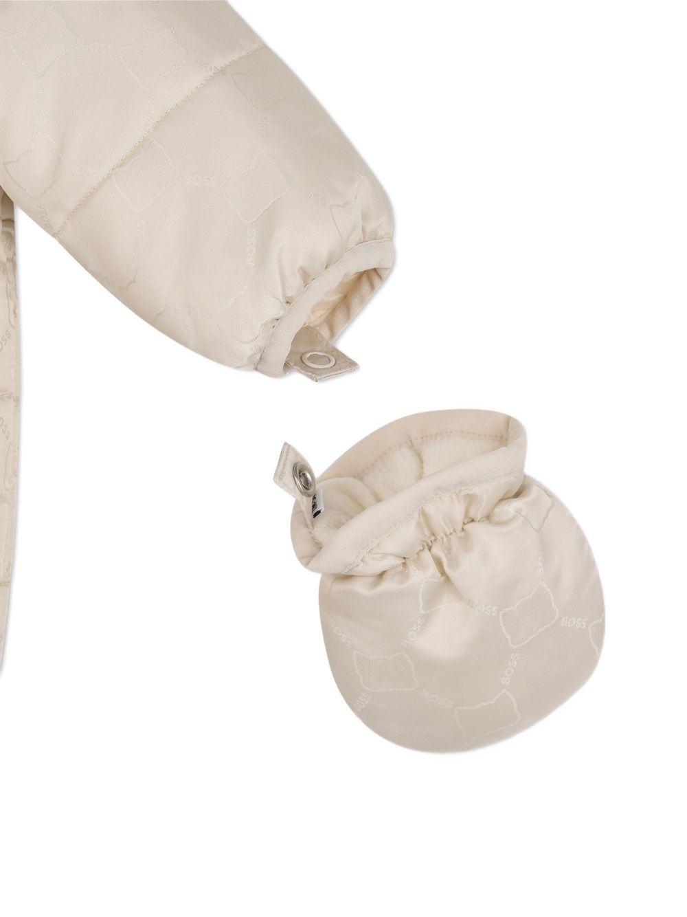 Tuta da neve per neonato Boss Kids beige con finitura imbottita J53317 21K BOSS KIDS 