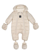 Tuta da neve per neonato Boss Kids beige con finitura imbottita J53317 21K BOSS KIDS 