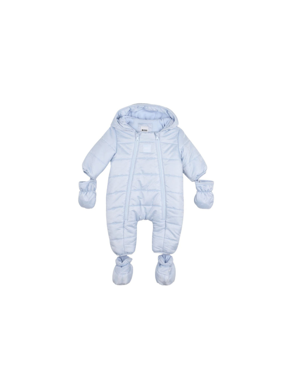 Tuta da neve per neonato Boss Kids azzurra con finitura imbottita J53317 771 BOSS KIDS 