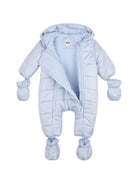 Tuta da neve per neonato Boss Kids azzurra con finitura imbottita J53317 771 BOSS KIDS 