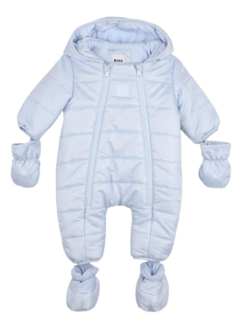 Tuta da neve per neonato Boss Kids azzurra con finitura imbottita J53317 771 BOSS KIDS 