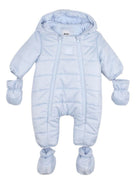 Tuta da neve per neonato Boss Kids azzurra con finitura imbottita J53317 771 BOSS KIDS 