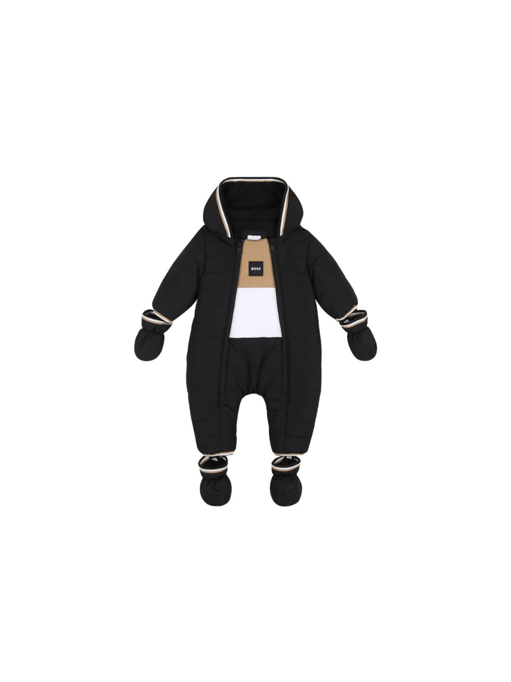 Tuta da neve per neonato Boss Kids nera con finitura imbottita J53318 09B BOSS KIDS 