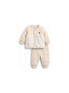 Tuta sportiva per neonato Boss Kids beige con inserti in pelliccia sintetica J53320 21K BOSS KIDS 