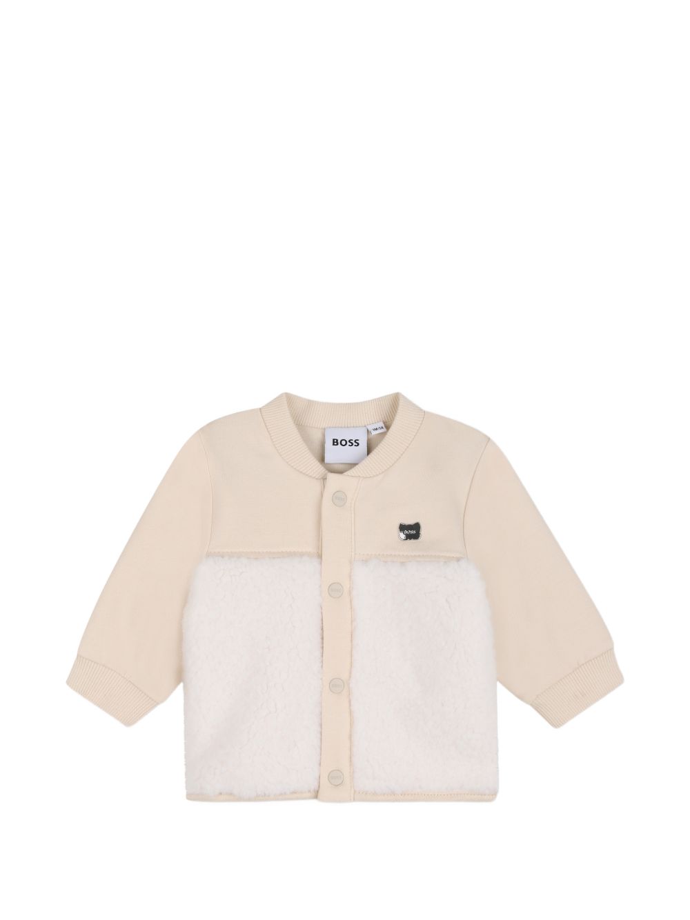 Tuta sportiva per neonato Boss Kids beige con inserti in pelliccia sintetica J53320 21K BOSS KIDS 