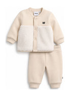 Tuta sportiva per neonato Boss Kids beige con inserti in pelliccia sintetica J53320 21K BOSS KIDS 