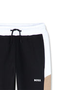 Pantaloni sportivi per bambino Boss Kids neri con stampa logo J53341 09B BOSS KIDS 